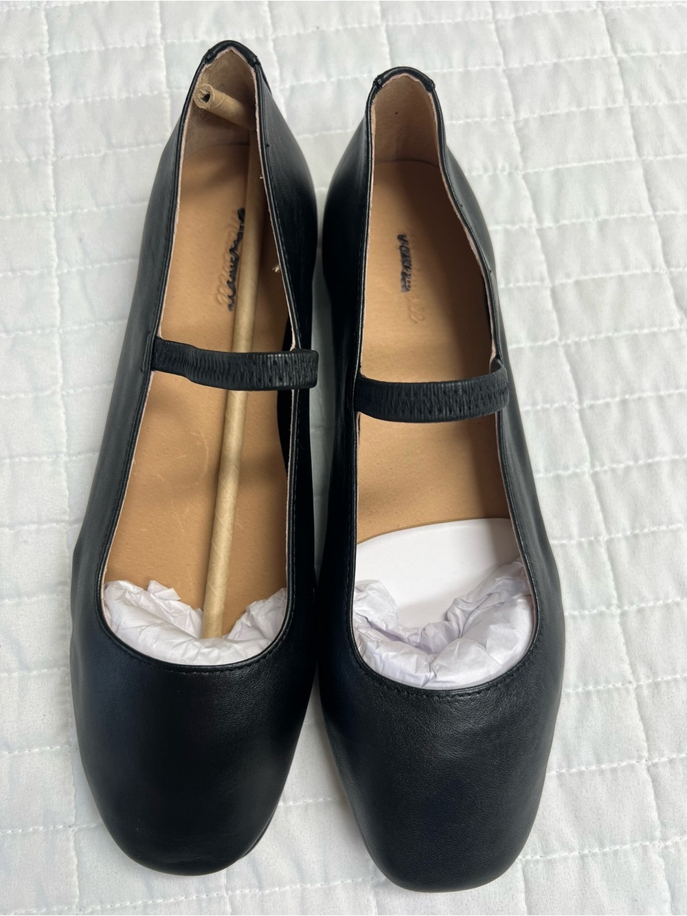 Madewell The Greta Ballet Flat in Black Leather Size 6 NWOB - Picture 10 of 12